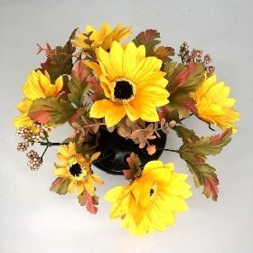 Sunflower Grave Pot 27cm