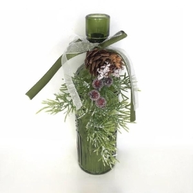 Green Xmas Bottle 20cm