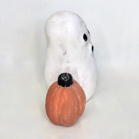 Ghost & Pumpkin Decoration 12cm