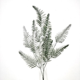 Snowy Fern Spray 71cm