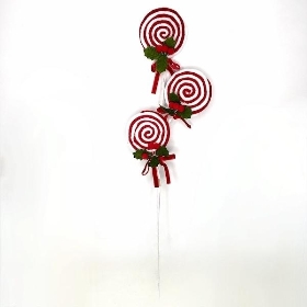 Candy Cane Disc Spray 62cm