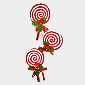 Candy Cane Disc Spray 62cm