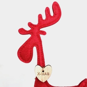 Red Felt Standing Reindeer 26m