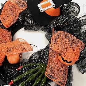 Halloween Witch Wreath 45cm