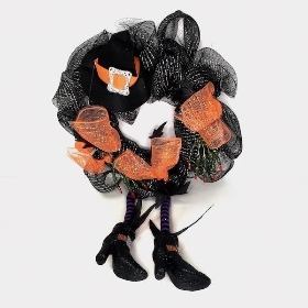 Halloween Witch Wreath 45cm