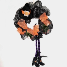 Halloween Witch Wreath 45cm