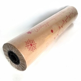 Happy Christmas Kraft Paper 100m