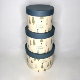 Pine Tree Hat Box Set of 3