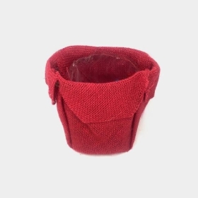 Red Hessian Bag 12.5cm