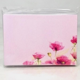 Pink Watercolour Poppies Small Florist Cards