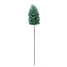 Green Glitter Pinecone Stem 45cm