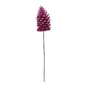 Pink Glitter Pinecone Stem 45cm