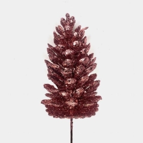 Rose Gold Pinecone Stem 45cm