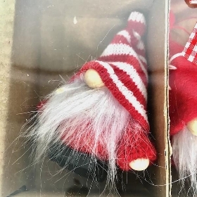 6 x Hanging Santa 18cm