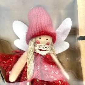 2 x Hanging Xmas Angel 13cm