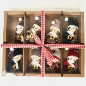 8 x Xmas Girl Hangers 7cm