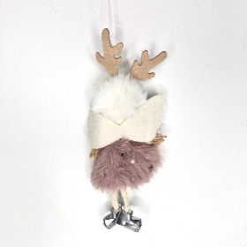 Lilac Hanging Xmas Angel 17cm