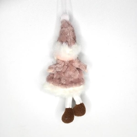 Hanging Santa Xmas Doll 18cm