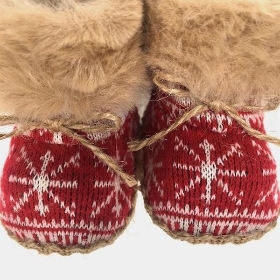 Hanging Xmas Boots Snowflake 8cm