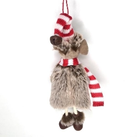 Hanging Xmas Mouse Star 22cm