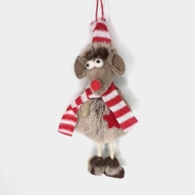 Hanging Xmas Mouse Star 22cm