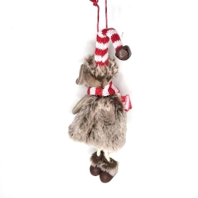 Hanging Xmas Mouse Heart 22cm