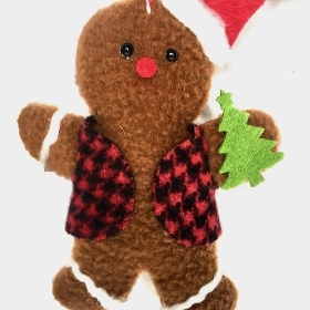 Hanging Gingerbread Figures Waistcoat 10cm