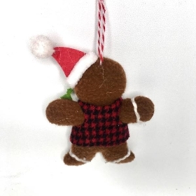 Hanging Gingerbread Figures Waistcoat 10cm