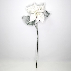 White Poinsettia 72cm