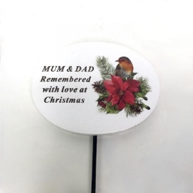 Mum & Dad Christmas Pick 32cm