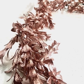 Rose Gold Metallic Boxwood Garland 180cm