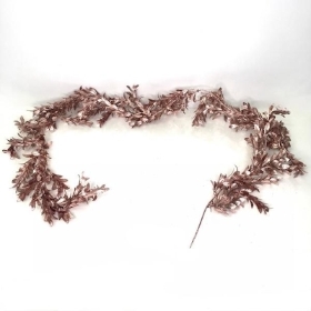 Rose Gold Metallic Boxwood Garland 180cm