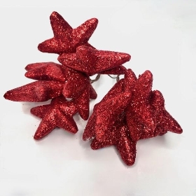 Red Glitter Stars 10cm