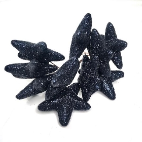 Navy Glitter Stars 10cm