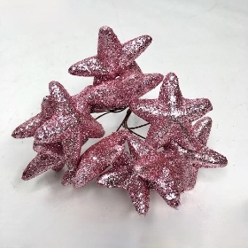 Pink Glitter Stars 10cm