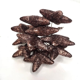 Brown Glitter Stars 10cm