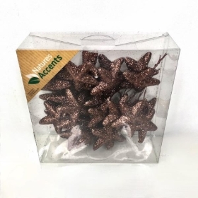 Brown Glitter Stars 10cm