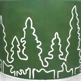 Green Christmas Tree Pot 11.5cm