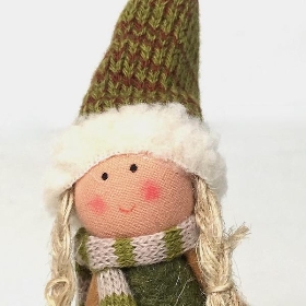 Green Autumn Fabric Doll 20cm