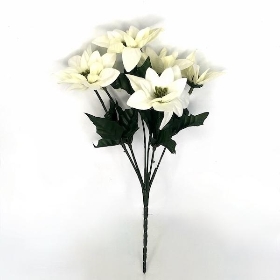 Ivory Velvet Poinsettia 28cm