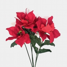 Red Velvet Poinsettia Bush 32cm