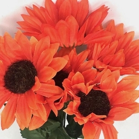 Orange Sunflower Bush 33cm