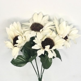 White Sunflower Bush 33cm