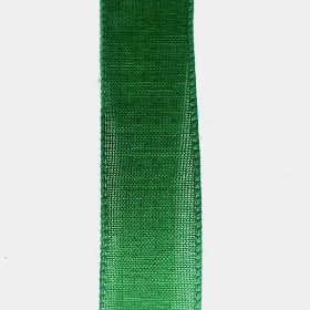 Green Burlap Ribbon 38mm