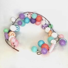 Pastel Candy Cane Garland 180cm