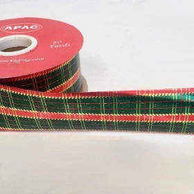 Tartan Poly Ribbon 34mm