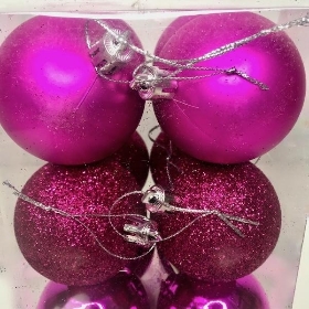 Fuchsia Bauble 6cm x 12