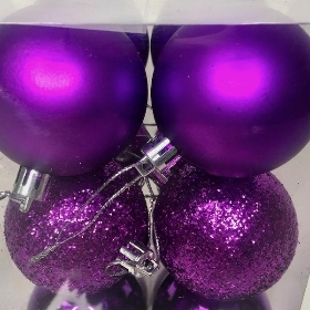 Purple Bauble 6cm x 12