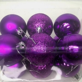 Purple Bauble 6cm x 12