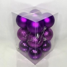 Purple Bauble 6cm x 12